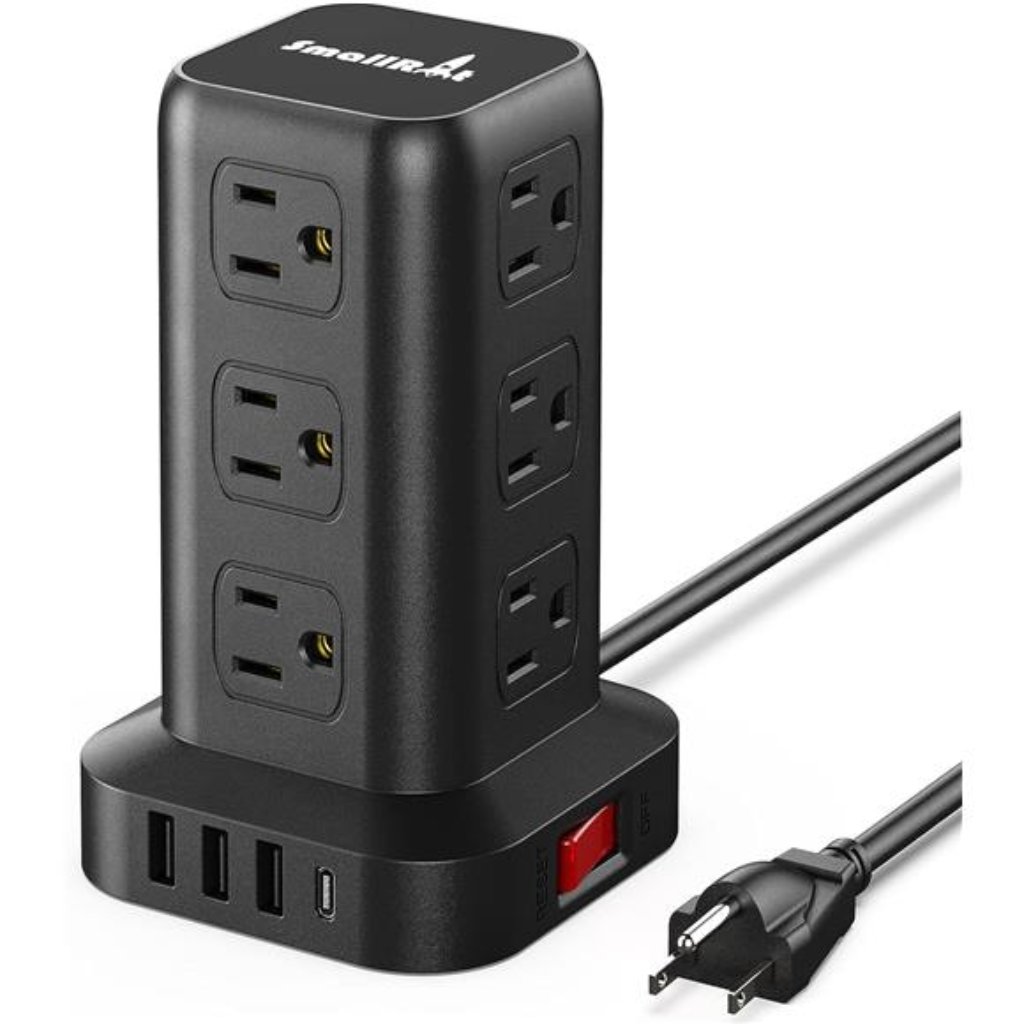 Extension Cord With Multiple Outlets Surge Protector Power Strip Tower